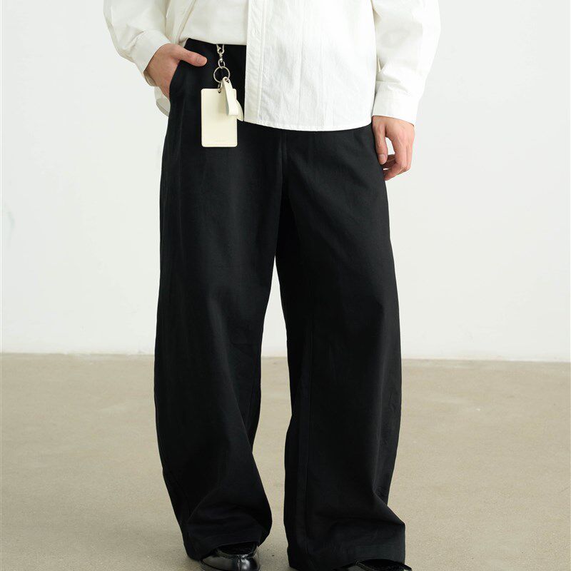 Awt25Aw弯曲分割设计简单休闲多用M途廓形宽松的男女棉裤