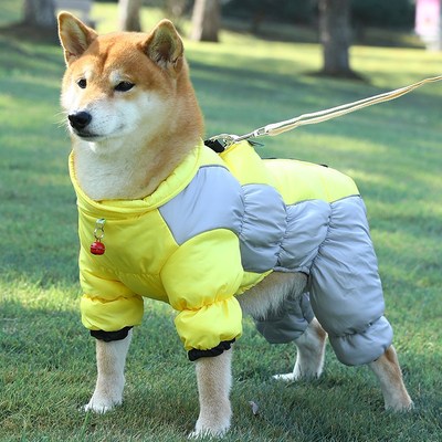 狗狗衣服冬季保暖m羽绒棉衣柴犬四脚衣中型大型犬宠物衣服秋冬装