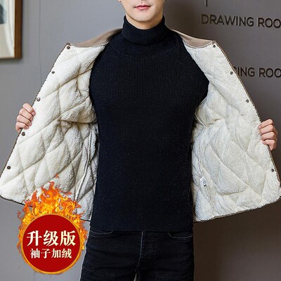 冬季羽绒棉衣g内胆男加绒加厚内穿小棉袄宽松大码学生打底棉服外