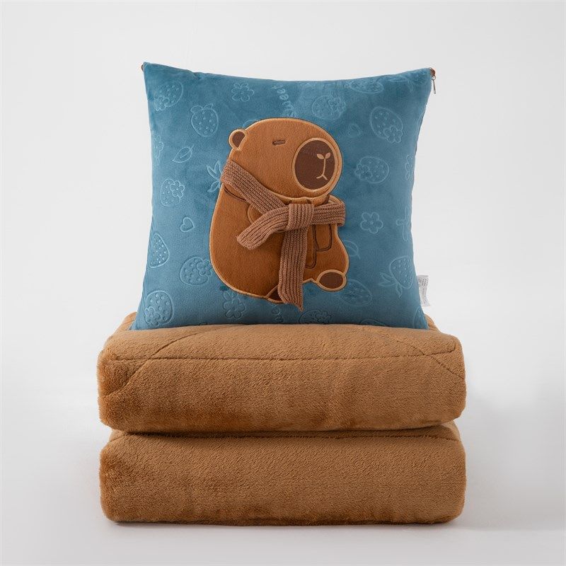 两用抱枕被靠垫枕头被秋冬加x厚卡皮巴拉午睡汽车沙发卡通二合一,居家布艺,抱枕被,淘宝优惠券,粉丝福利购,淘宝优惠卷