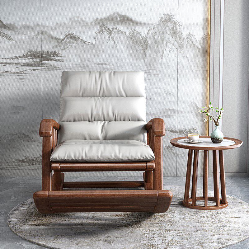 新中式全实木摇摇椅实木客厅摇椅躺椅大人L家用老人椅子阳台休闲