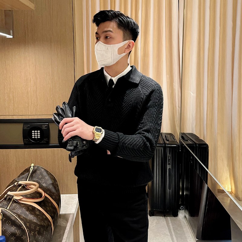 轻商务儒雅青年修身羊毛衫男英伦复古粗I线扭花加厚保暖毛衣男冬