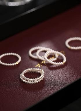 一念米粒珠子施家珍珠戒指