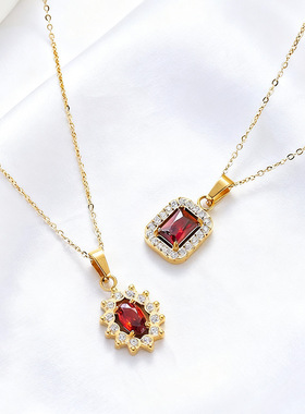 店长推荐不锈钢轻奢微镶锆石项链