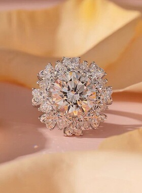 S925银五克拉求婚戒空托现货