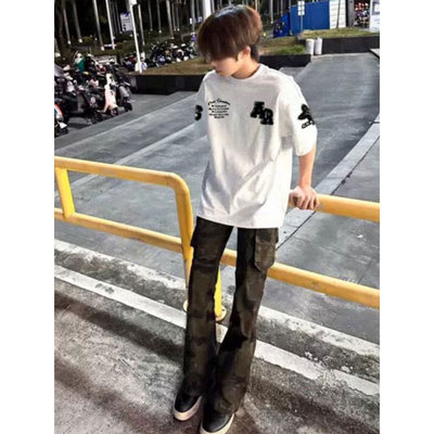 设计感小众情侣半袖宽松上衣ins