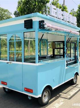 餐车早餐动功能景区小NPP商用移动推车流动式四轮多推车流炸串地