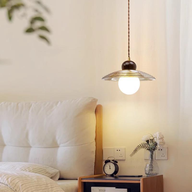 中古美式床田头FSS60467吊灯法式单头餐厅室吧台木玄关吊灯胡桃园