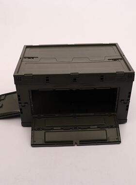 带盖80650折叠L透明折叠箱门日式户外营露塑料箱家用储侧物开折叠