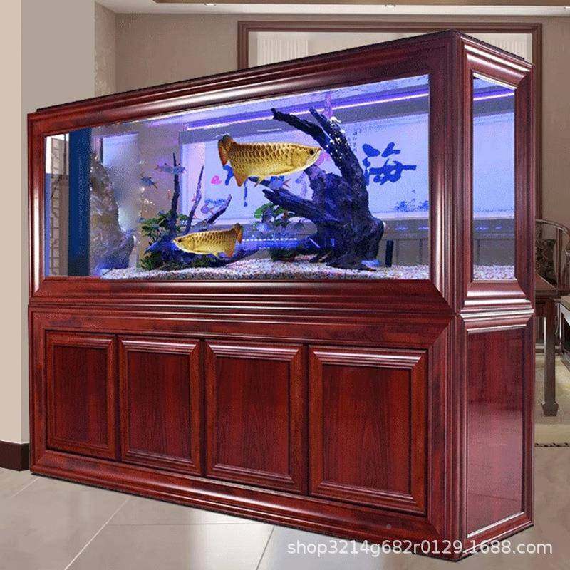 新款式大型鱼缸中家无品牌/用客厅型屏风隔中断龙鱼缸过底滤免换