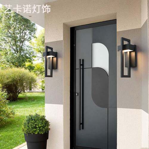 外防户水壁灯现代简约门2242-B1口室外不锈钢墙壁灯庭院壁走阳台