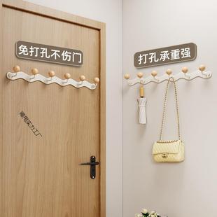 挂关架墙上户门后USX挂钩免打孔玄卧入室壁衣挂式挂衣钩衣帽架置