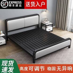 铁艺QTF床.8家用人床简约现代1.15公主铁床出租屋铁双架单 米欧式