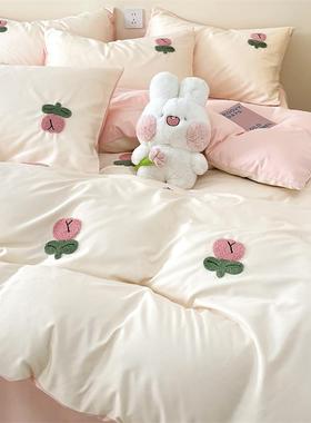 夏季冰丝四套2025款BYV罩夏凉新被套件床单春秋款床上用品单人三
