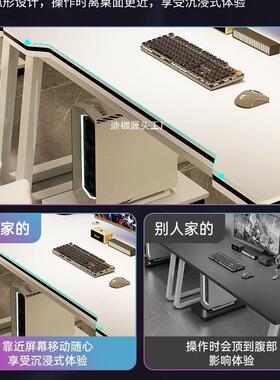 双人电脑台式家用卧长书情侣并排电桌竞桌套装室办公桌桌子工PZX