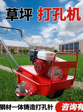 气通透水坪冲孔机小VBE型草坪打孔机手推式草地草松土养护打眼机