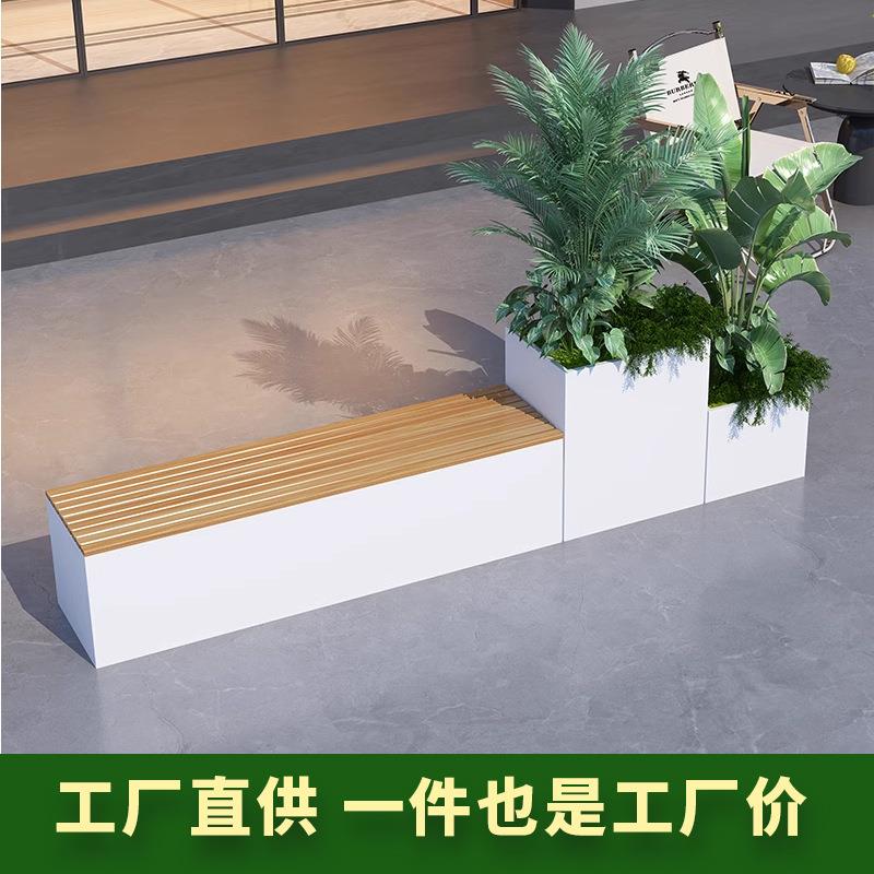造景不锈钢花凳创意花架餐厅隔断室外外简约组坐凳花箱合移动箱摆
