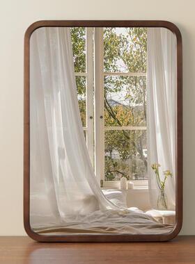 L7蜡木壁F76HT6T8挂穿衣实边框试衣镜装饰白镜挂墙浴室厕所卫木生