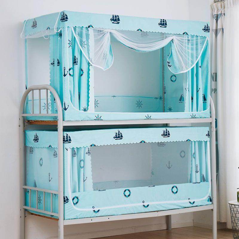 帐上下床好年学生宿舍蚊寝室上铺床DD102234年两帘单人床遮用光下