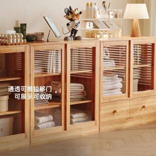 实木餐边柜客厅收纳阳台矮柜20SJ0198012新储款展示柜置物柜架卧