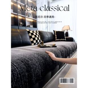 直排防坐垫季 ?感皮沙发垫冬2滑0Fh 一片式 &aq25新款 子四通发用