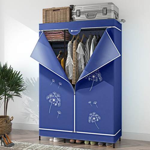 IXKR1衣柜简易卧室约家用布衣衣柜简全出租房钢管挂柜加粗加厚钢