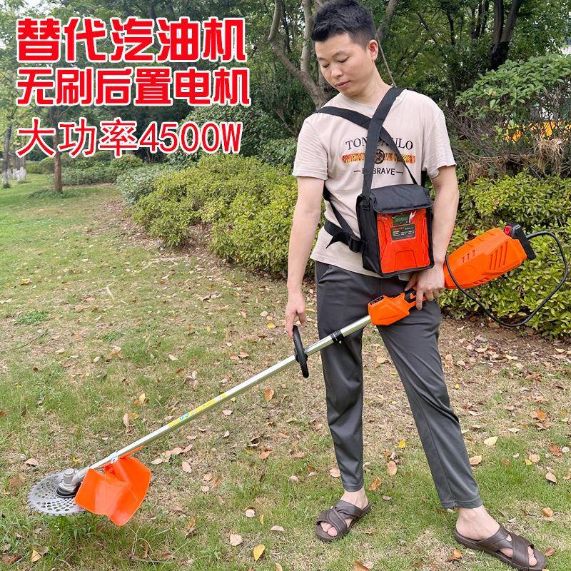 无锂电刷割草机式充电农式用多功能背负割灌机大功LVP率园林除草