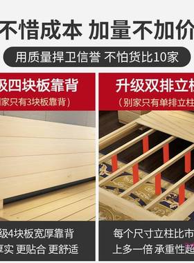 实木出木床1.5米松双人1.82米现代简约租1简易单人床1.2BL102515