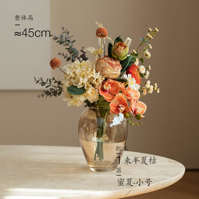 轻奢高端蝴蝶兰仿真花摆件