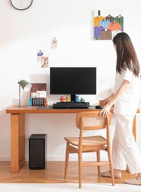 卧室全木电脑家用书桌一体字工作台实59719办公桌桌学生学习写桌