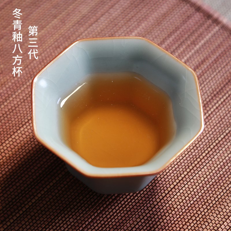 台湾柏采汝窑何柏辉新款三代汝窑冬青八方杯BR210E 茶杯 多款