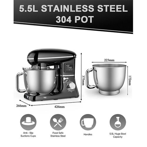 跨境110V伏 智能家用显屏厨师机家用1500w和面机现货stand mixer