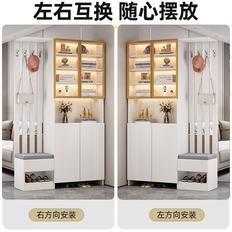 入户门厅柜玄关柜一体进门靠墙客厅隔断柜现代实木玻璃门屏风鞋柜