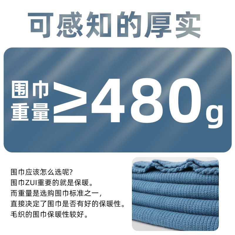 超显白~初恋蓝围巾情侣围巾针织毛线围巾粗毛线围巾百搭大围巾