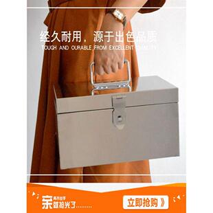 存钱箱定做 不锈钢箱子大号加厚手提工具箱带锁钱箱铁盒子家用密码