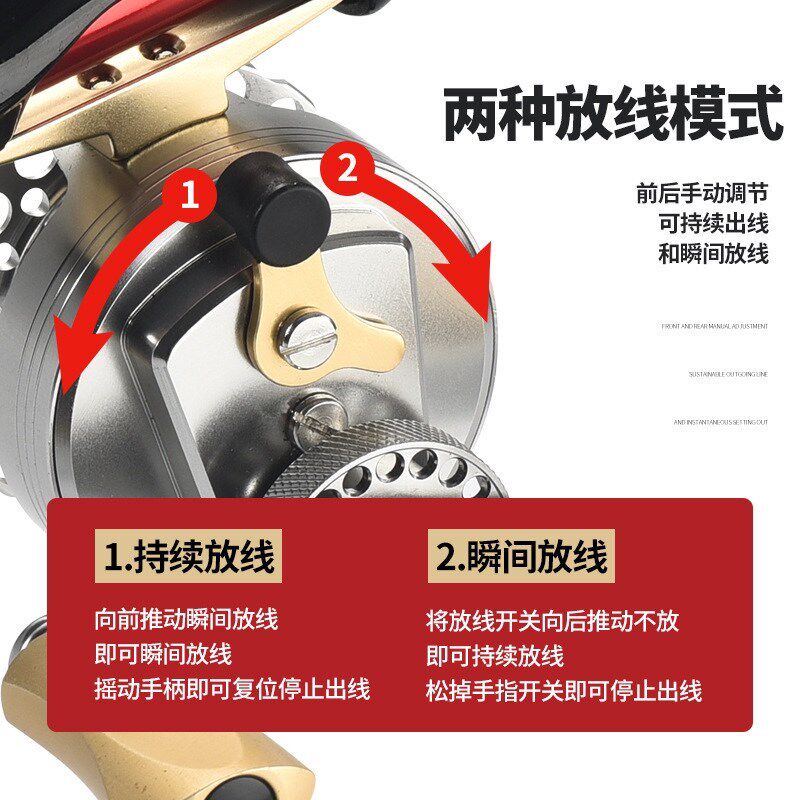 利剑筏钓轮全金属泄力微铅桥筏铝合金耐腐蚀海筏冰钓筏轮海钓轮