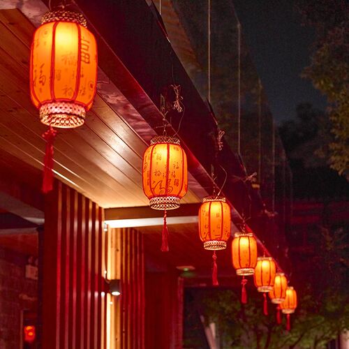 太阳能红灯笼春节家用户外庭院灯阳台花园氛围布置超亮防水装饰灯