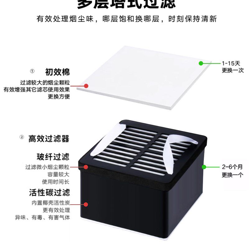焊锡吸烟雾净化器过滤机除尘收集抽味旱排风小型桌面工业室内设备