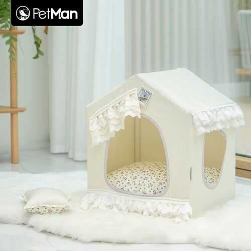 petman狗窝半封闭狗屋室内四季通用猫窝可拆洗宠物帐篷窝中小型犬