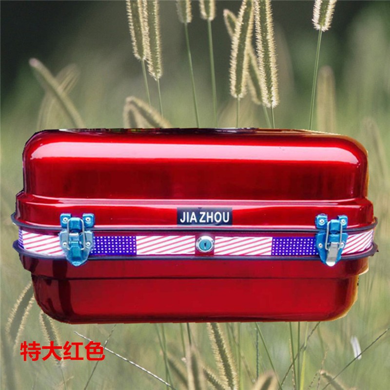 加厚铁质电动车后备箱摩托车尾箱工具箱特大号中号铁 储物箱,
