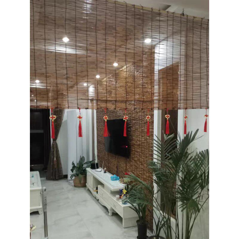 草席帘子精编芦苇竹帘复古装饰吊顶大卷遮光窗帘门帘阳台遮挡中式
