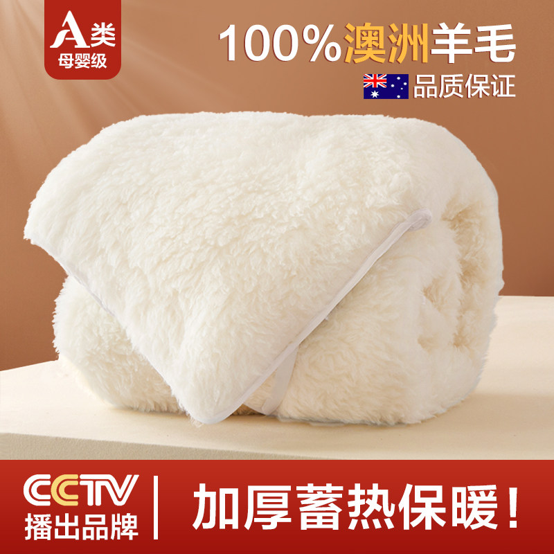 澳洲羊毛床垫软垫家用卧室床褥垫加厚毯子冬季冬天羊羔绒垫被褥子