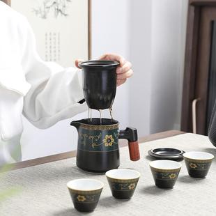 便携式 旅行功夫茶具套装 随身户外车载快客杯一壶四杯企业定制logo