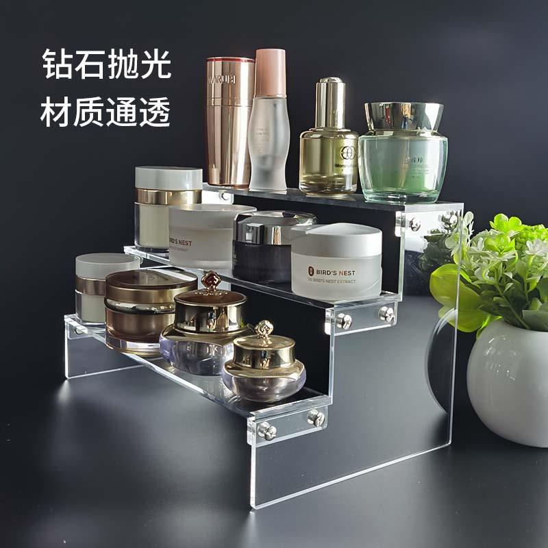 多层阶梯展示架饰品化妆品手办模型分层陈列亚克力桌面置物架5mm