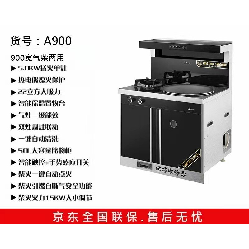 向往家用农村环保无烟一体式柴气两用柴火集成灶