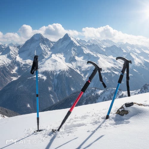 超轻伸缩折叠铝合金防滑登山杖