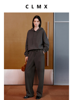 CLMX高克重加绒蓬松亲肤面料 VTG美式工装风连帽卫衣/抽绳直筒裤