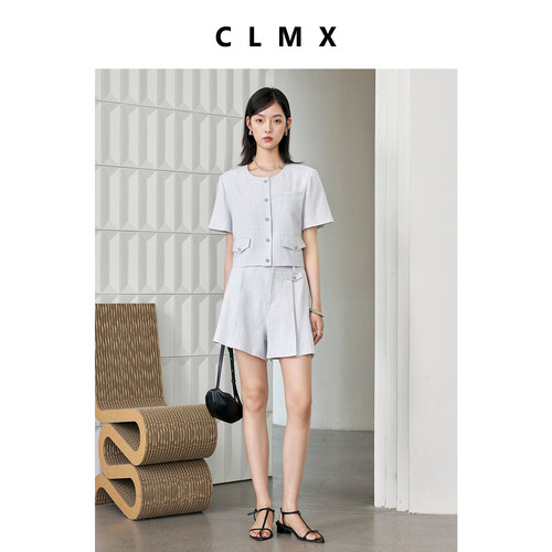 CLMX小香风短袖A字裤套装女夏