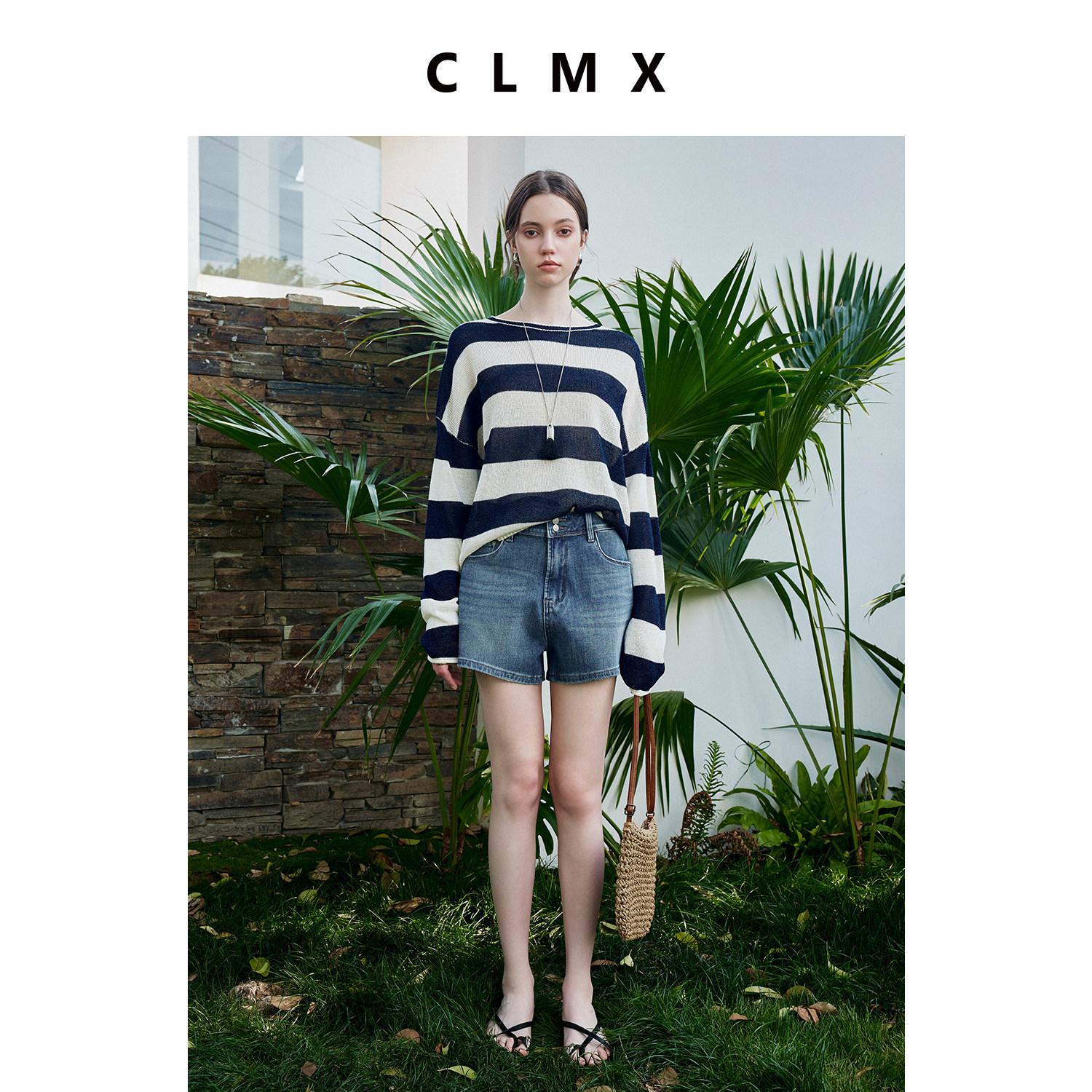 CLMX轻盈体感水洗弹力棉牛仔 复古百搭通勤风合体版型牛仔短裤