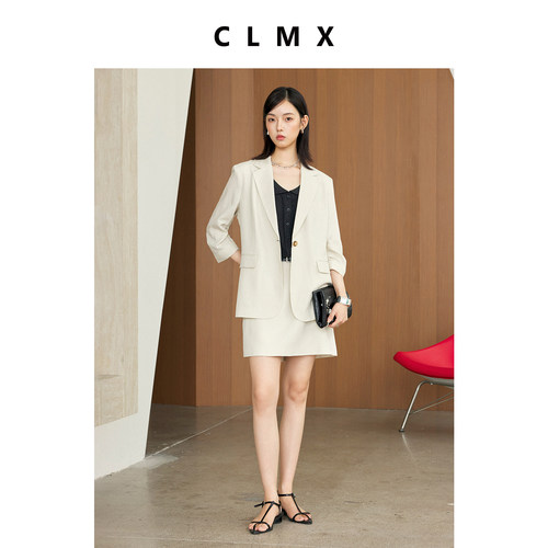 CLMX七分袖外套短裙两件套